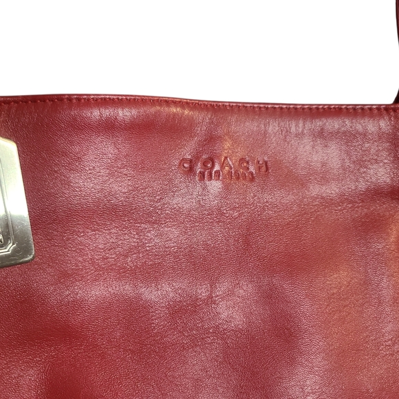 Coach Red Leather Shoulder Bag - Picture 2 of 8